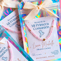 Pulsera Personalizada de Primera Comunión | Recuerdo con Cristales y Cruz