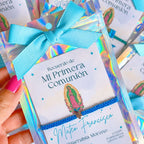 Pulsera Tejida Personalizada de Primera Comunión | Cruz Plateada