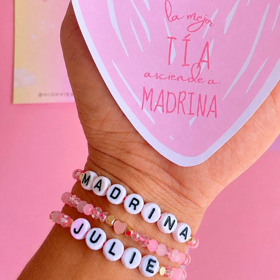 Set Petición de Madrina Personalizado | Pulseras con Nombres