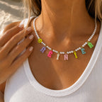 Collar de perlas personalizado con nombre