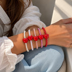 Pulsera Bestie Vibes | Cristales y corazón de cerámica