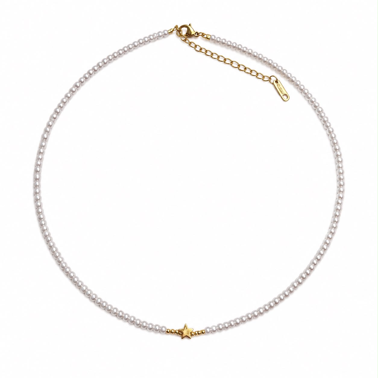 Collar Little Star | Perlitas y estrella mini